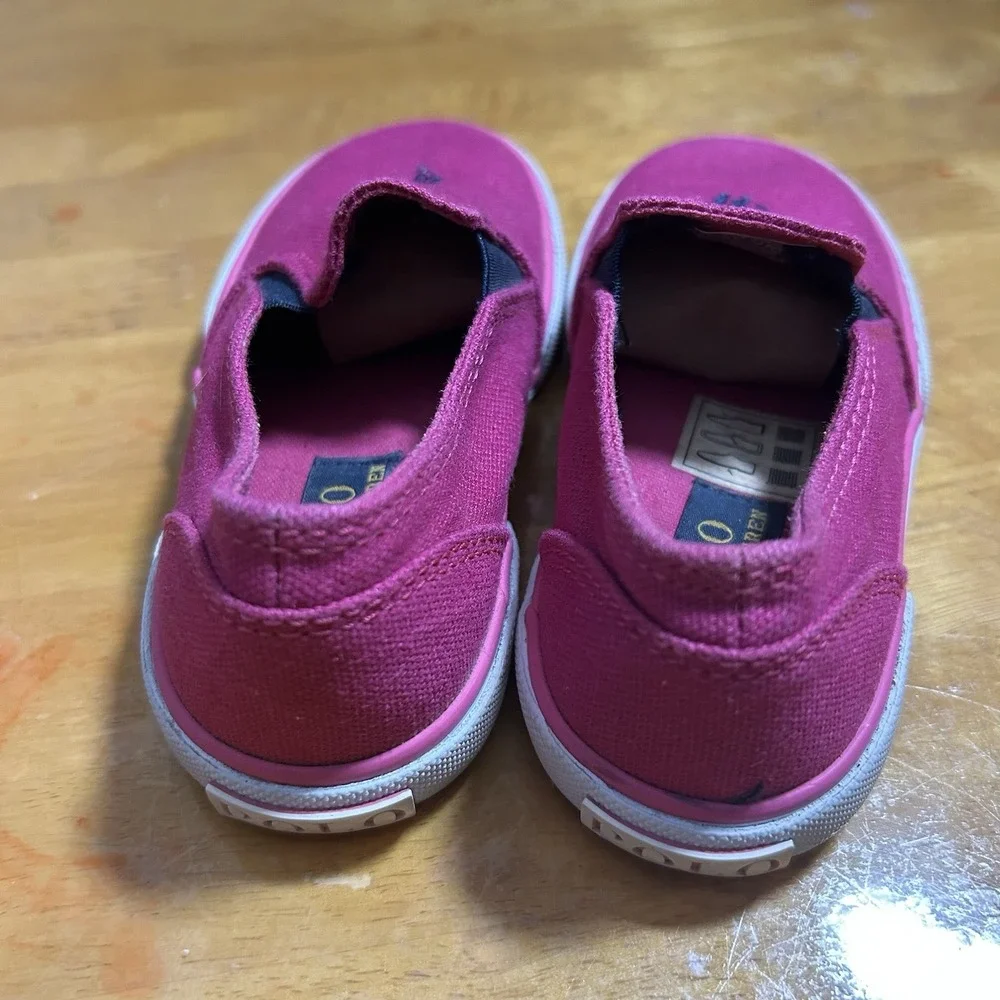 Ralph Lauren Girls Pink Canvas Slip-On Sneakers (Size US 7.5 Toddler)